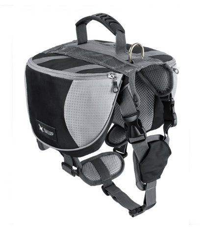 Pet Harness with Large Side Storage Pockets for Outdoor, Travel, Camping, Hiking