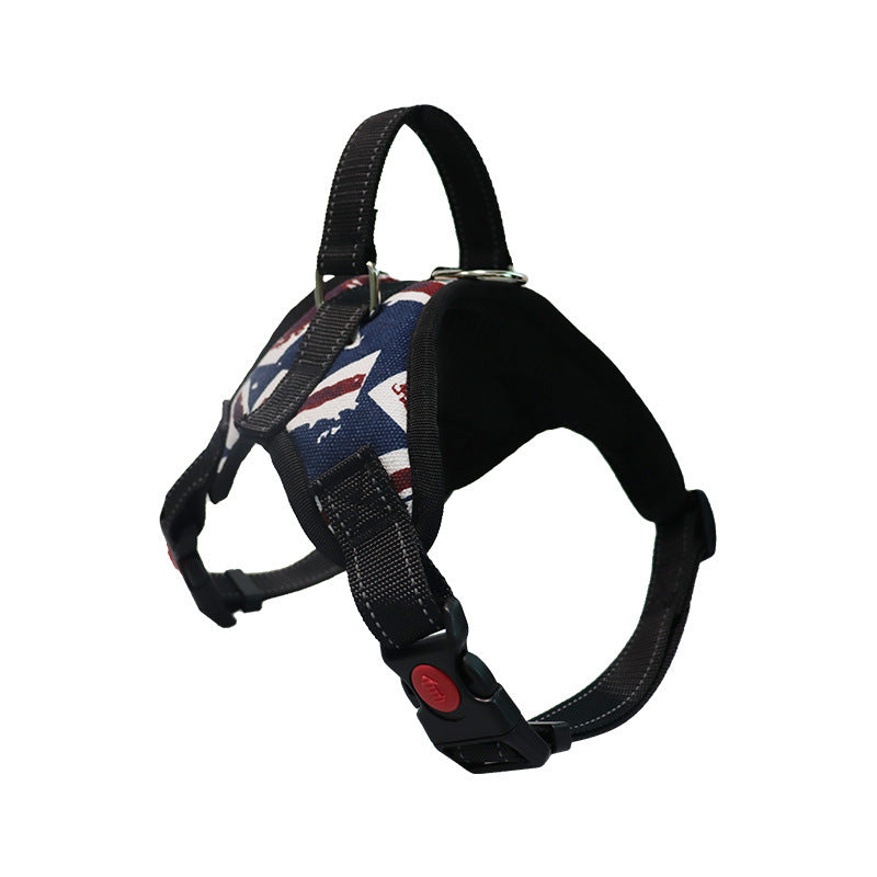 Reflective Dog Harness, Durable Adjustable Chest Vest, Walking Handle