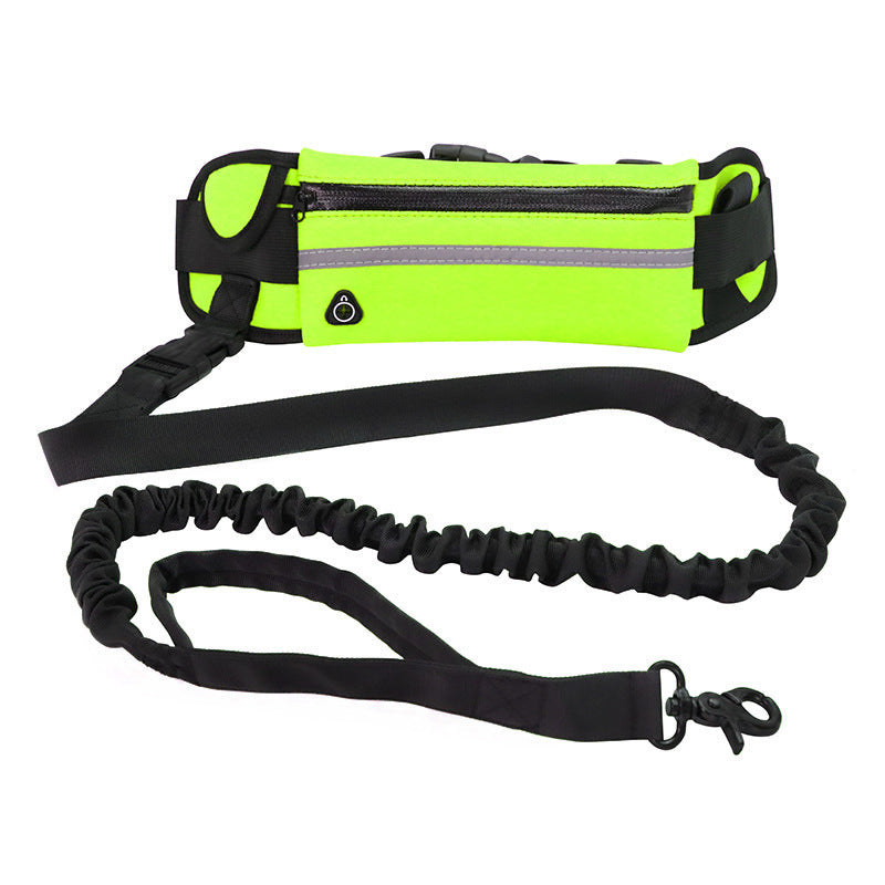 Hands Free with Shock Absorbing Bungee Leash, Belt Phone Pocket, Water Bottle Holder