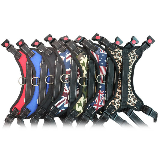 Reflective Dog Harness, Durable Adjustable Chest Vest, Walking Handle