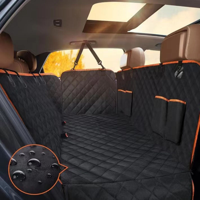 Waterproof Car Back Seat & Trunk Cover Scratch-proof with View Mesh
