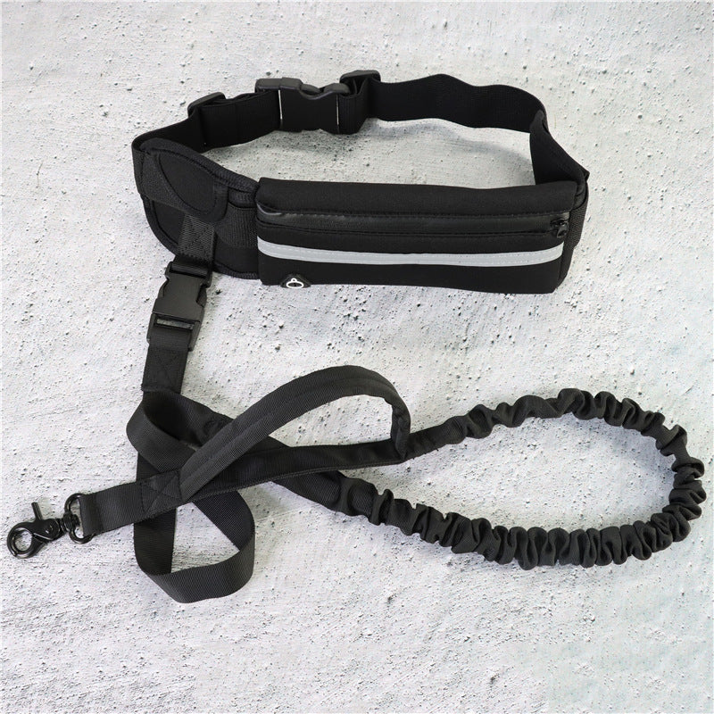 Hands Free with Shock Absorbing Bungee Leash, Belt Phone Pocket, Water Bottle Holder