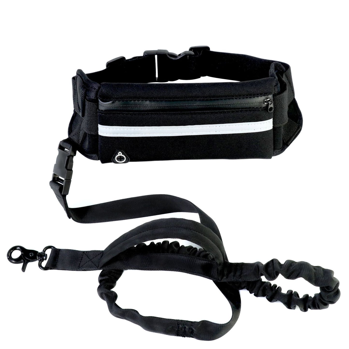 Hands Free with Shock Absorbing Bungee Leash, Belt Phone Pocket, Water Bottle Holder