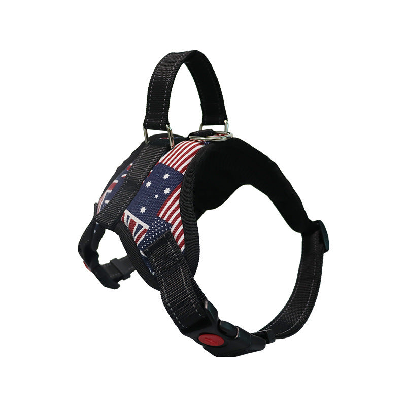 Reflective Dog Harness, Durable Adjustable Chest Vest, Walking Handle