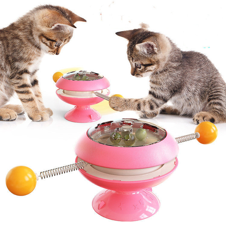 Interactive Training & Rotatable Cat Toys with Catnip