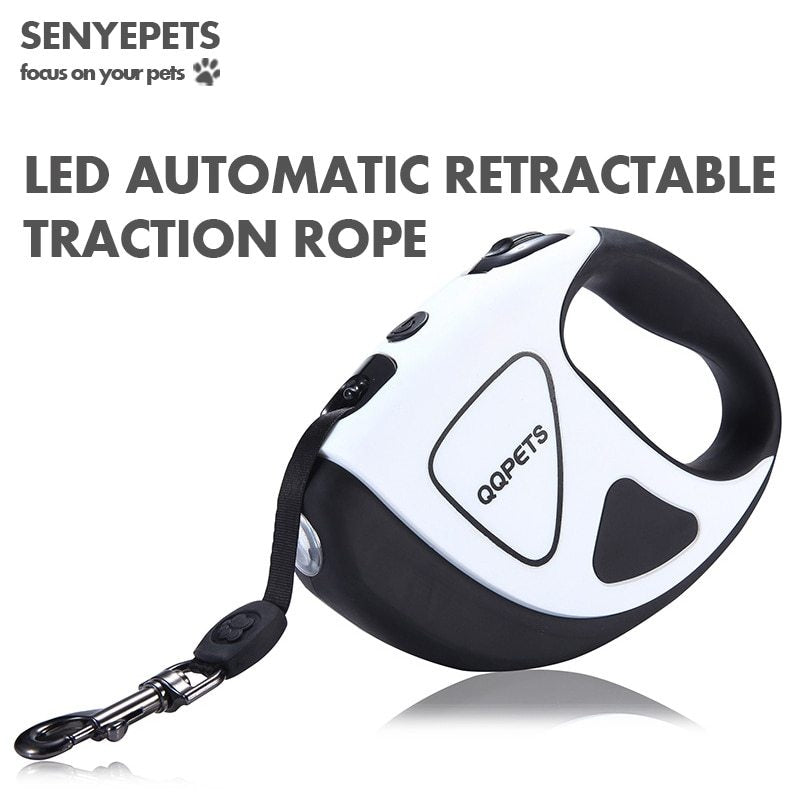 New Retractable Traction Leash with Light