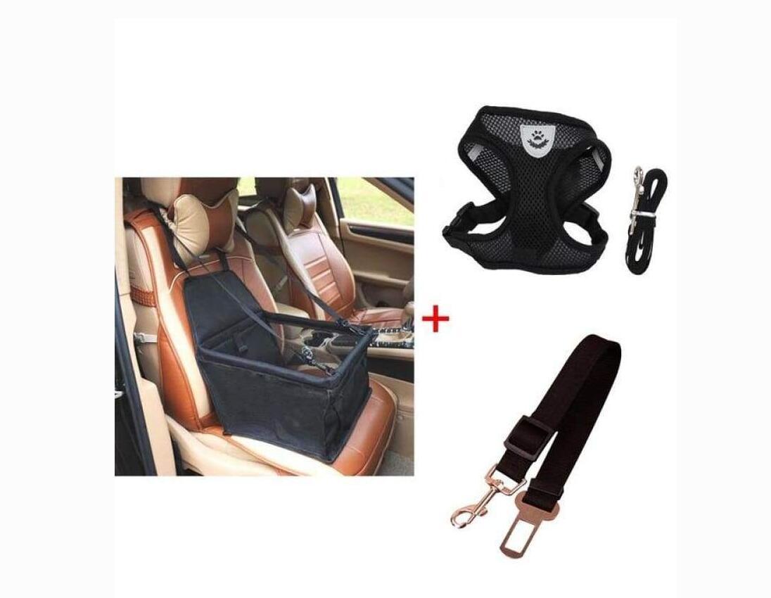 Combo Luxury Pet Safety Car Seat and Harness & Leash Set