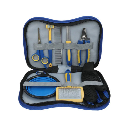 8-piece pet grooming kit for dogs and cats