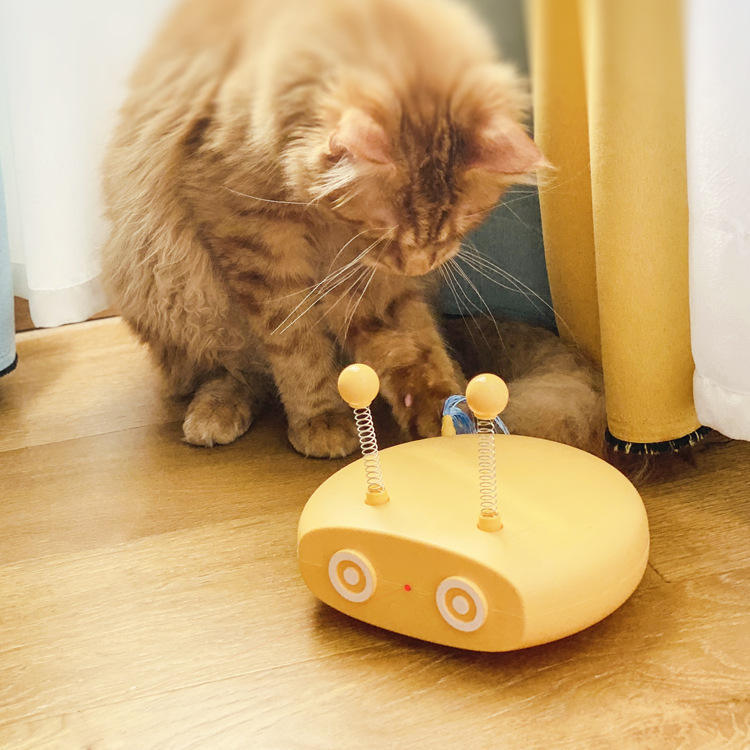 Interactive Cat Toys Teasing Robot Laser Automatic Steering Walking Sticks