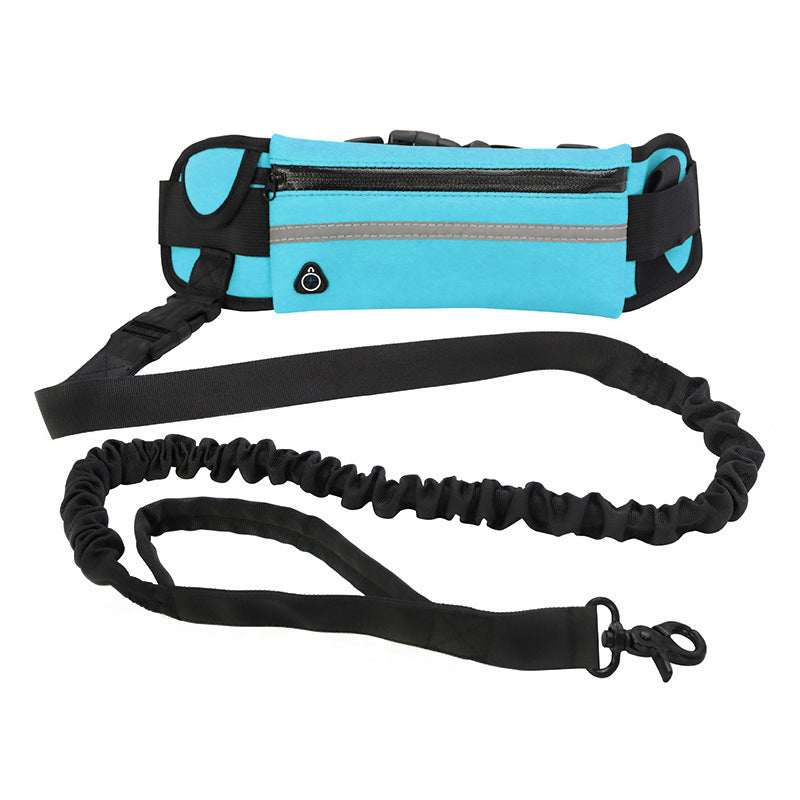 Hands Free with Shock Absorbing Bungee Leash For Up To 180 lbs Dogs, Belt Phone Pocket and Water Bottle Holder