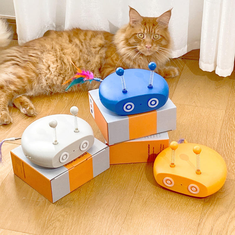 Interactive Cat Toys Teasing Robot Laser Automatic Steering Walking Sticks