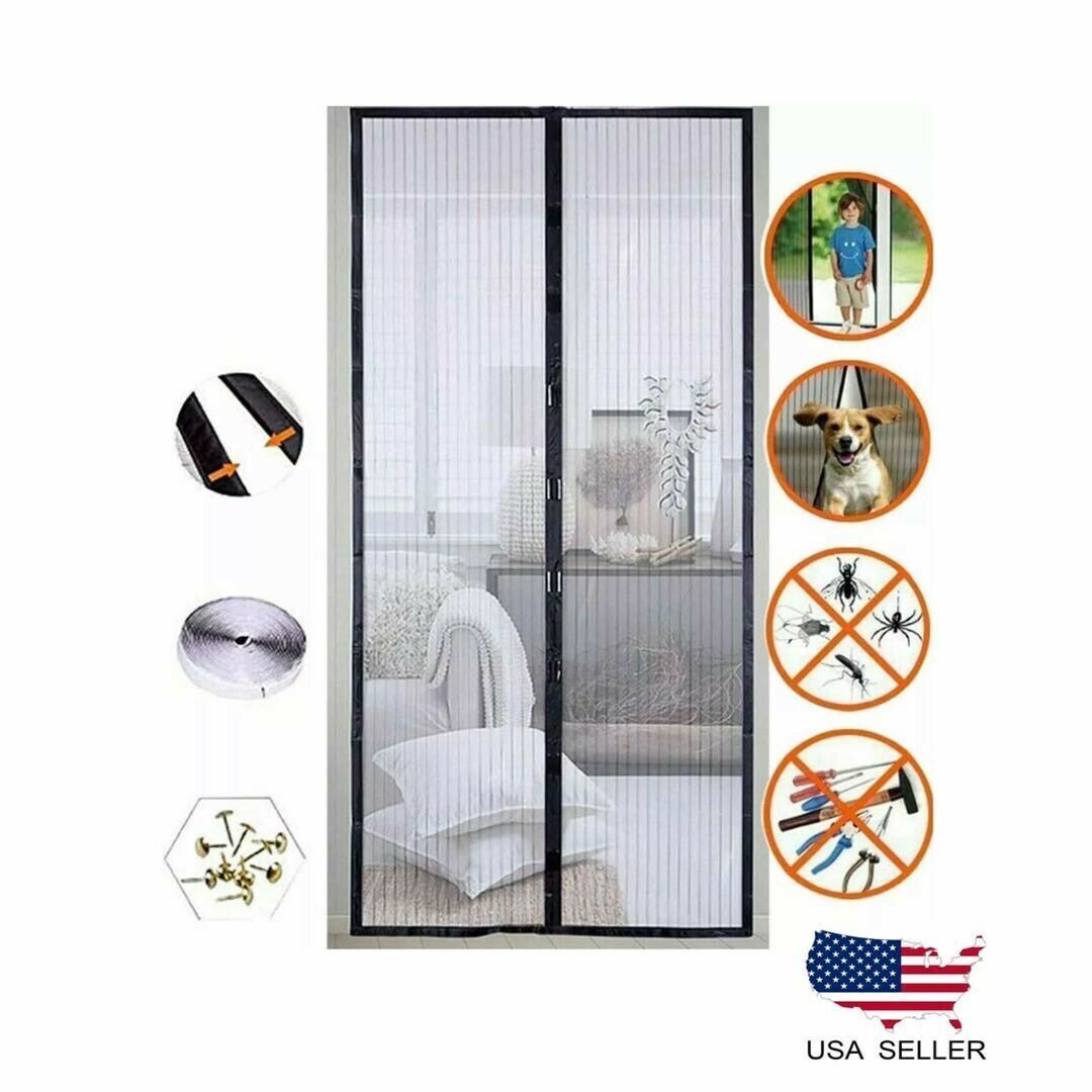 Magnetic Screen Door Retractable Mesh Net