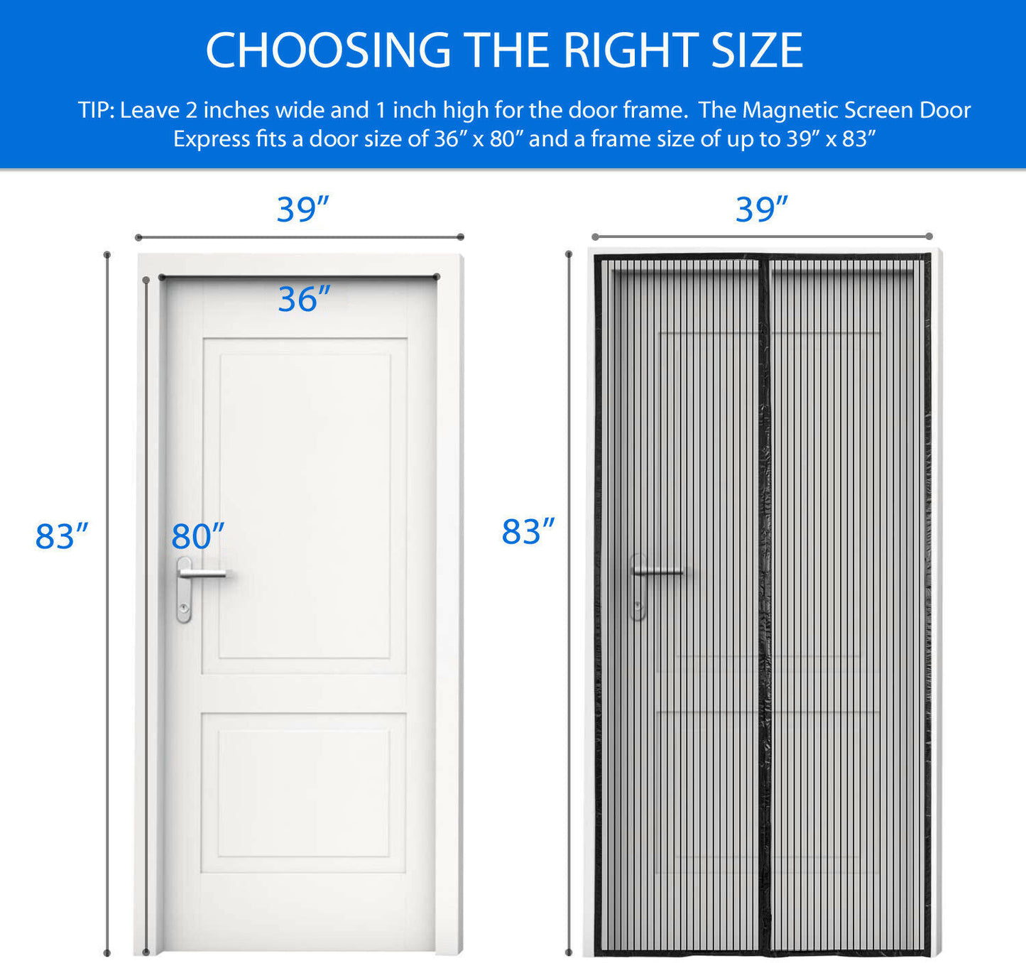 Magnetic Screen Door Retractable Mesh Net