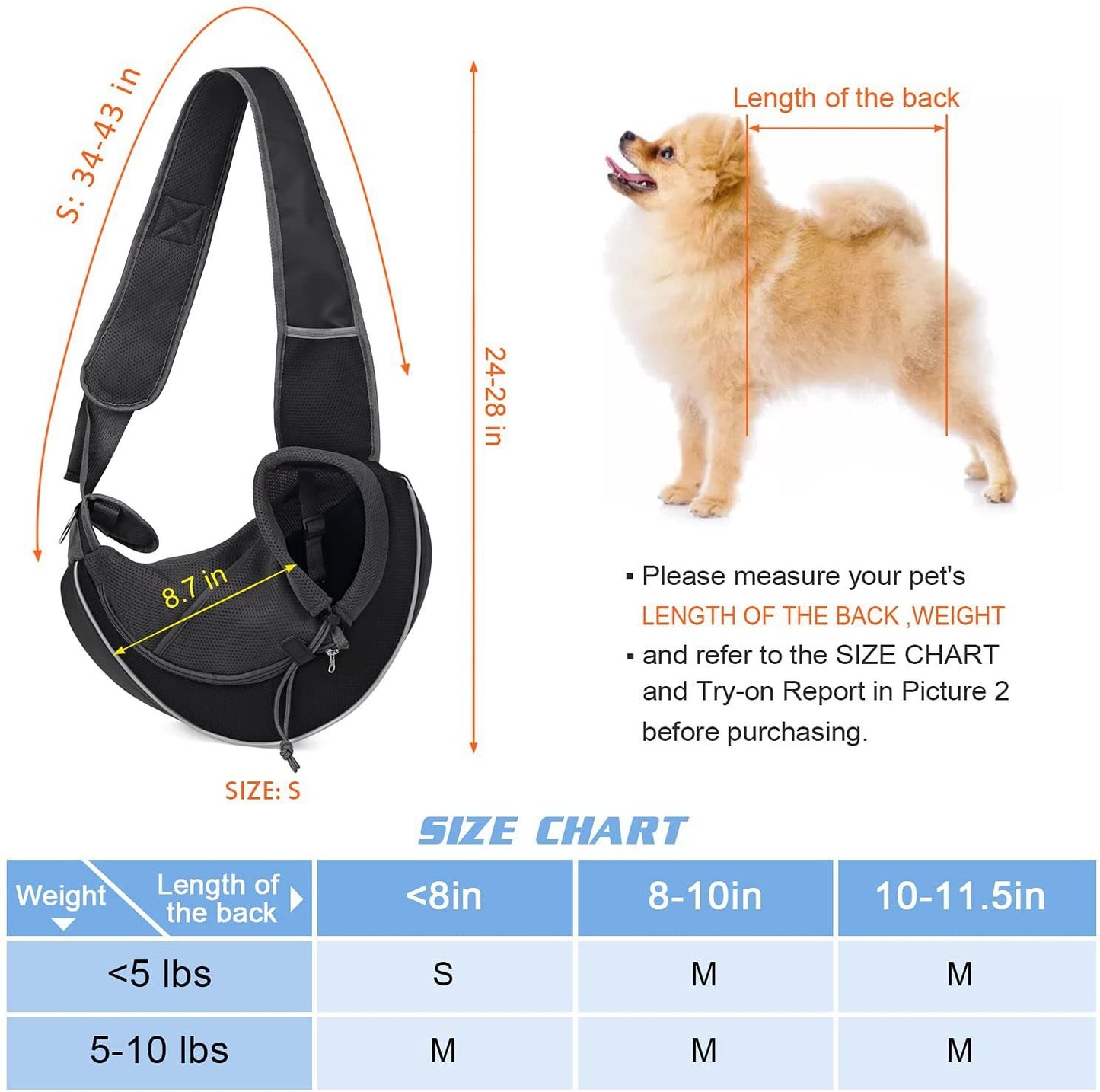 Pet Carrying Portable Crossbody Bag